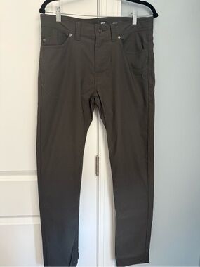 Prana Slim Fit Stretch Pants in Charcoal